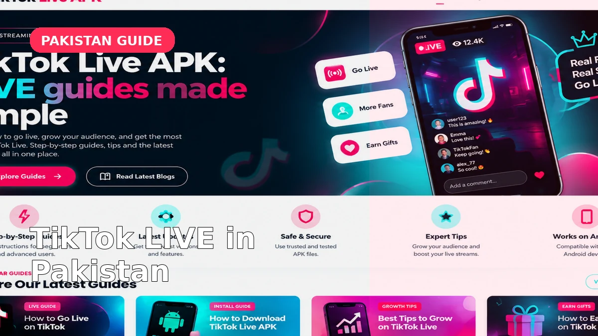 TikTok LIVE in Pakistan: APK, Eligibility & Troubleshooting Guide